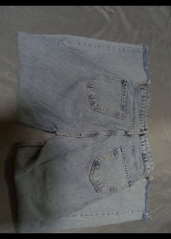 Kadın Gri Bol Kesim Midi Denim Jean - Görsel 4