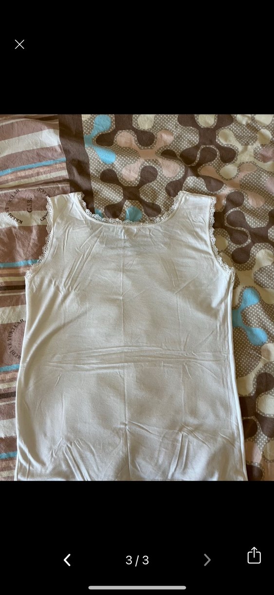 Dantel Detaylı Beyaz Bohem Kadın Atlet - Görsel 3