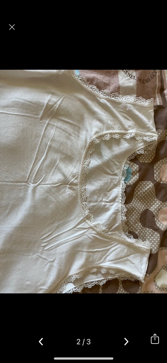 Dantel Detaylı Beyaz Bohem Kadın Atlet - Görsel 2