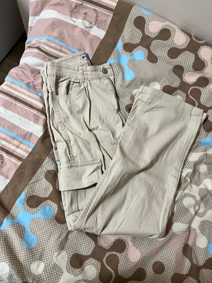 Bej Rahat Kesim Kargo cep - Görsel 3