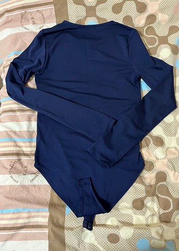 Uzun Kollu Lacivert Kadın Bluz - Görsel 2