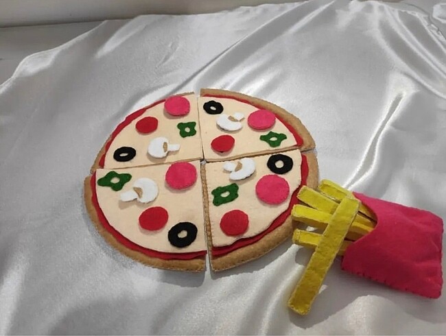  Beden Renk El yapımı pizza oyun seti