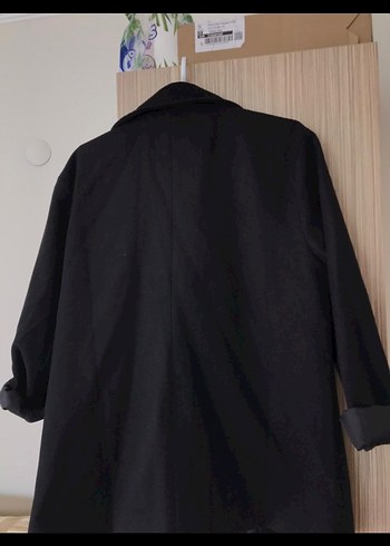 Siyah Klasik kadın Kaban - Görsel 3