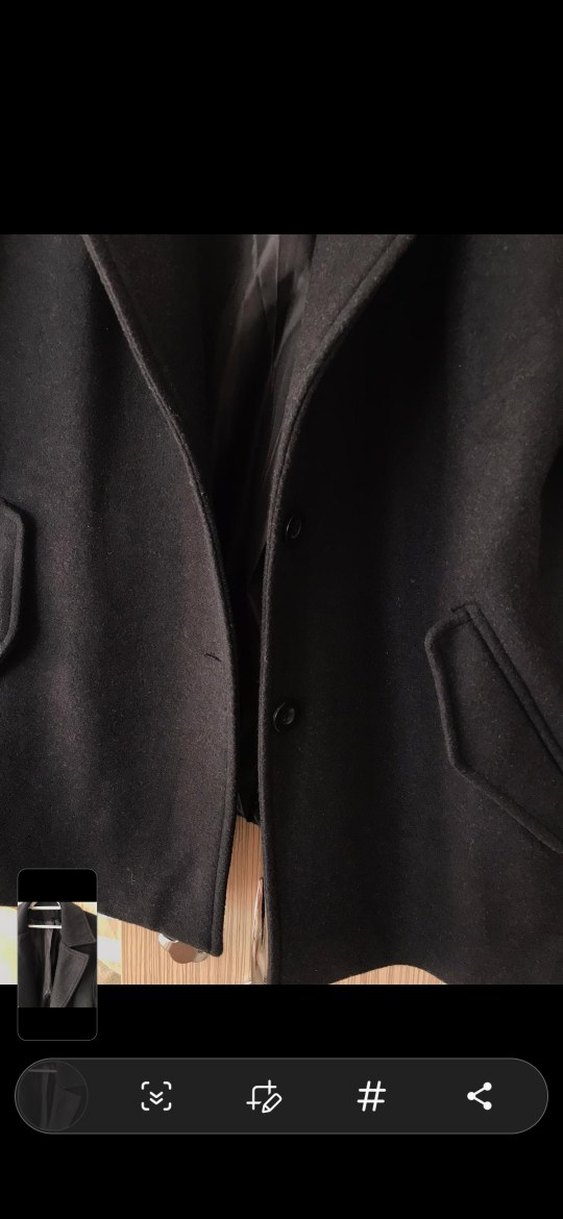 Siyah Klasik kadın Kaban - Görsel 2