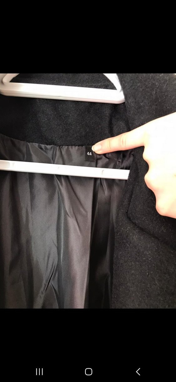 Siyah Klasik kadın Kaban - Görsel 4