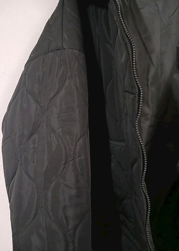 kadın Siyah Kapitone mont ceket - Görsel 6