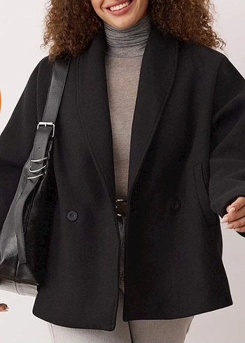 Siyah Kadın Kaban - Görsel 2