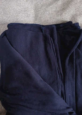 koyu lacivert penye şal - Görsel 4