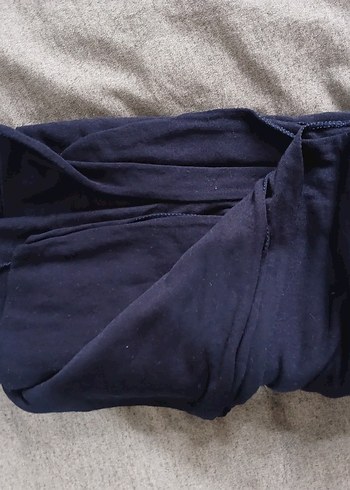 koyu lacivert penye şal - Görsel 3