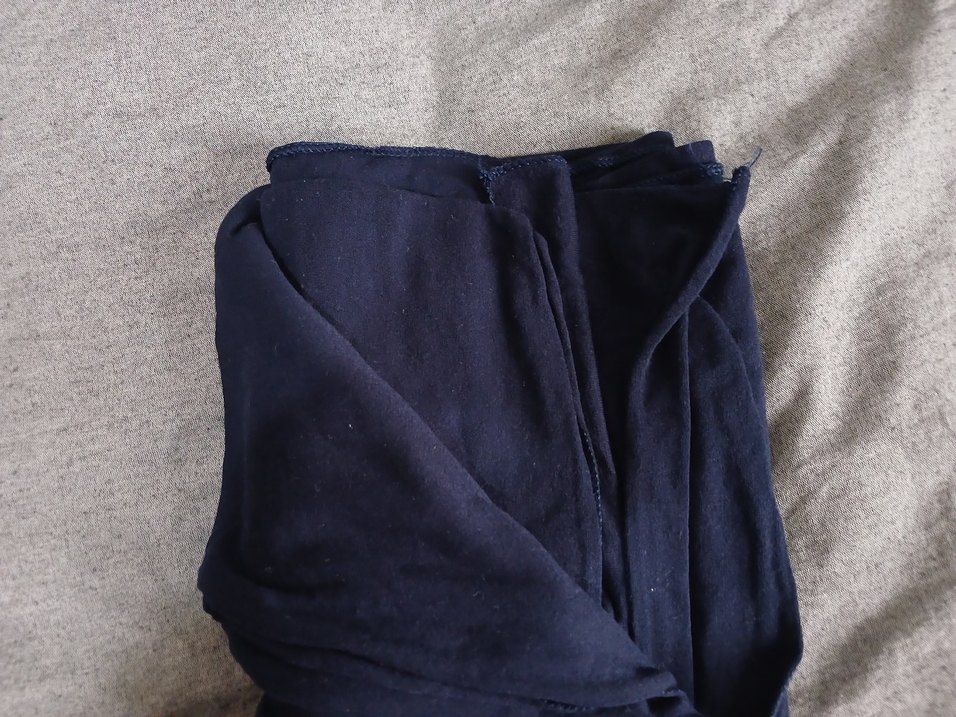 koyu lacivert penye şal - Görsel 4