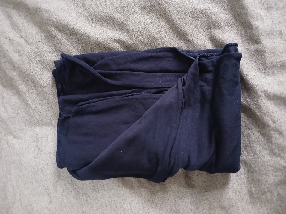 koyu lacivert penye şal - Görsel 3