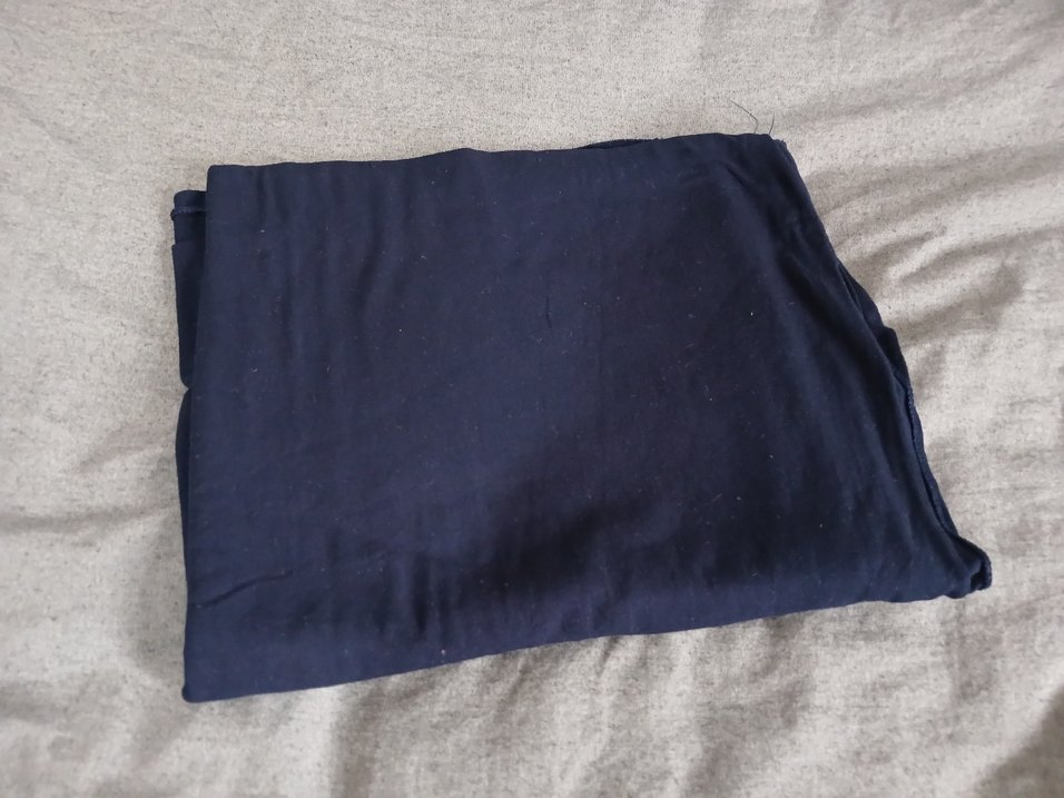 koyu lacivert penye şal - Görsel 2