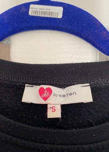 Koton Nakışlı Siyah Kadın Sweatshirt