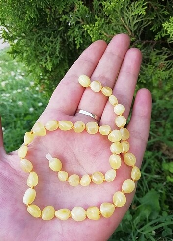 Diğer Milky Renk Kehribar Bebek Kolye