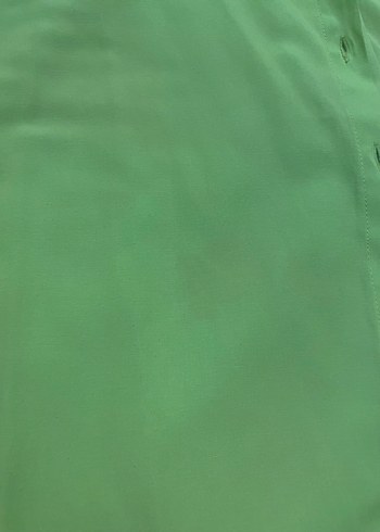 Düğmeli Açık Yeşil Keten Kadın Gömlek - Görsel 6