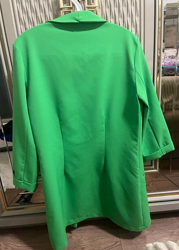 Yeşil Drapeli Kadın Blazer Ceket - Görsel 3