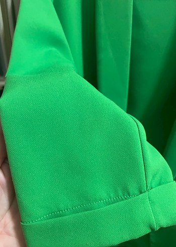 Yeşil Drapeli Kadın Blazer Ceket - Görsel 5