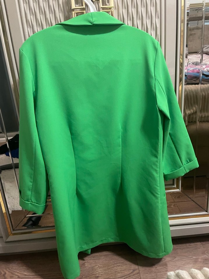 Yeşil Drapeli Kadın Blazer Ceket - Görsel 3