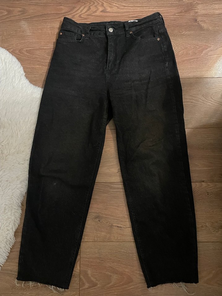 Koyu gri  Regular Fit Kadın Kot Pantolon - Görsel 2