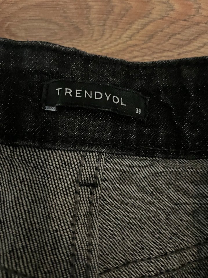 Koyu gri  Regular Fit Kadın Kot Pantolon - Görsel 4