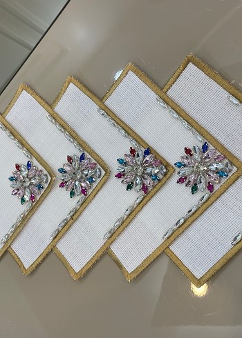 Şık tasarım kahve sunum  Peçete Seti - Görsel 2