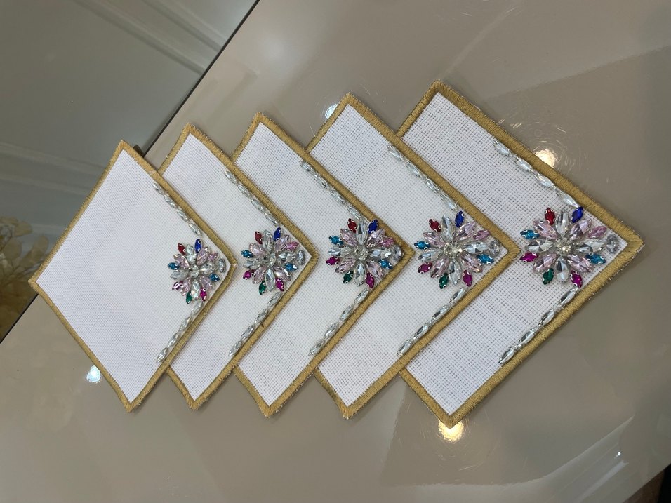 Şık tasarım kahve sunum  Peçete Seti - Görsel 2