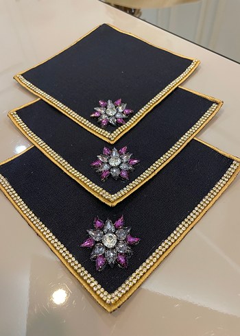 Taşlı sunum peçetesi - Görsel 2