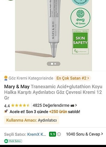 Mary may göz kremi