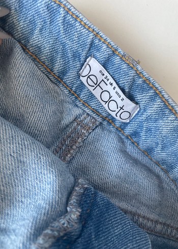 Defacto Kadın Açık Mavi Mini Kot Şort