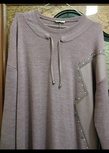 Nakışlı Kadın Triko Uzun Kollu Kazak - Görsel 3