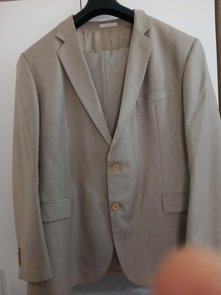 Bej Düğmeli Erkek Takım Ceketi - Görsel 2