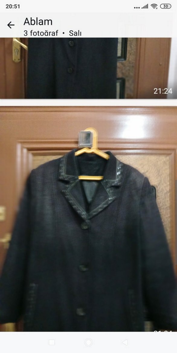 Siyah Süet Uzun mevsimlik kadın pardesu - Görsel 3