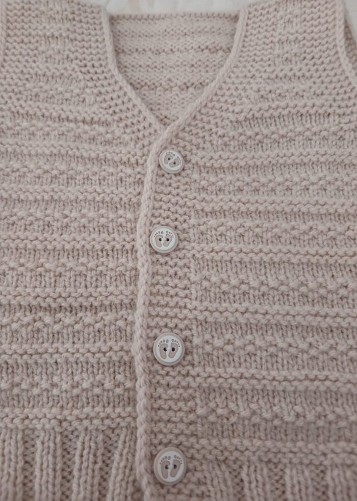 Örgü bebek yeleği  - Görsel 3