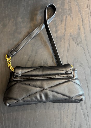 Zincir Detaylı Siyah Deri Kadın Çanta - Görsel 2