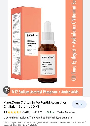 Maruderm c vitamini serum