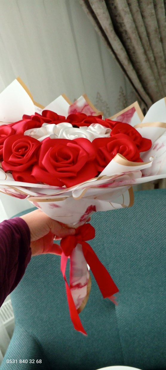 Saten Gül Buketi - Görsel 5