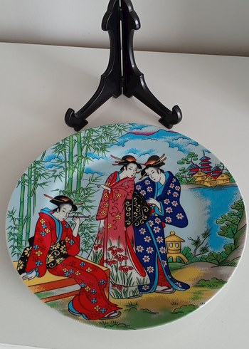 Renkli Etnik Desenli Seramik Tabak - Görsel 5