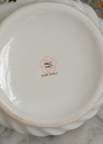 Çiçek Desenli Beyaz Seramik Demlik - Görsel 8