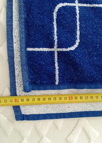 Koyu Mavi Baskılı Havlu - Görsel 4