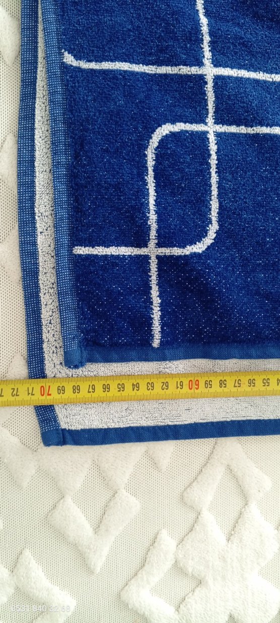 Koyu Mavi Baskılı Havlu - Görsel 4