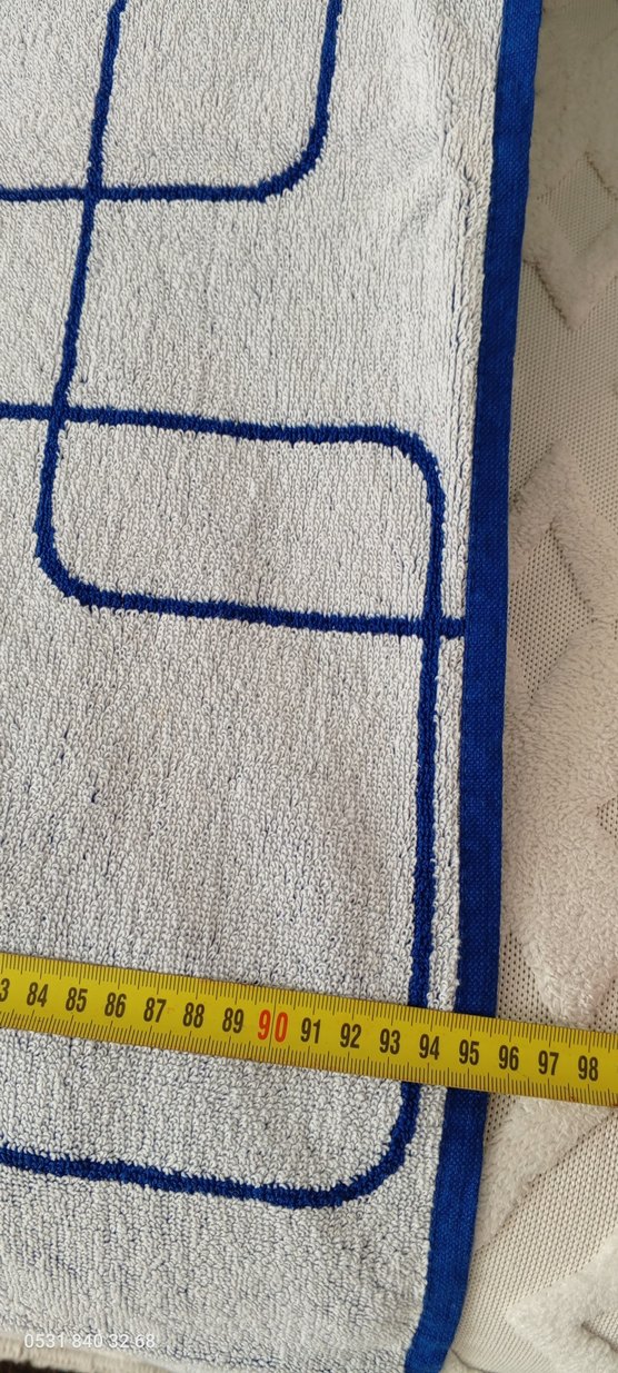 Koyu Mavi Baskılı Havlu - Görsel 5