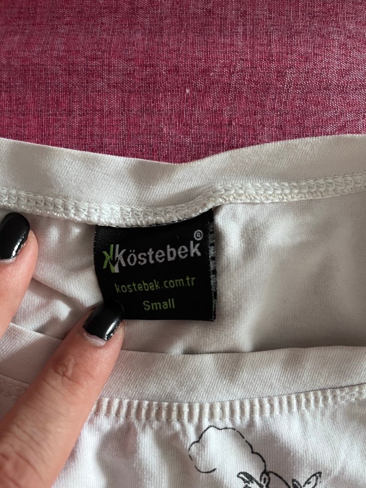 Vintage Baskılı Beyaz Tişort Kısa Kollu - Görsel 3