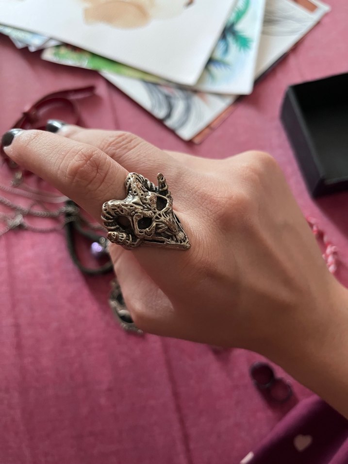 gotik vintage yuzuk - Görsel 2