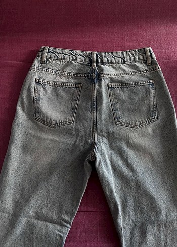 Vintage düsük bel wide leg jeans - Görsel 2