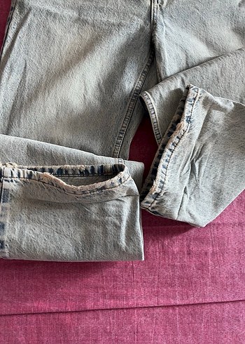 Vintage düsük bel wide leg jeans - Görsel 4