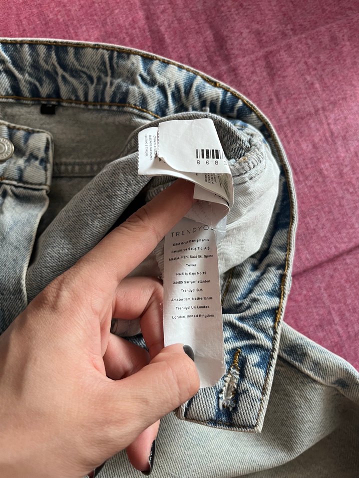 Vintage düsük bel wide leg jeans - Görsel 5