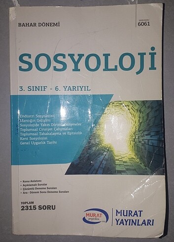 Aöf sosyoloji 3. Sınıf 6. Yarıyıl konu anlatım kitabı 