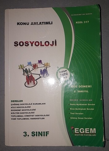 Aöf 3. Sınıf 5. Yarıyıl konu anlatım kitabı 