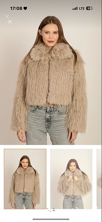 Zara peluş mont
