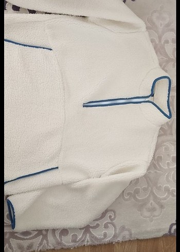 Beyaz Fermuarlı Kadın sweatshirt